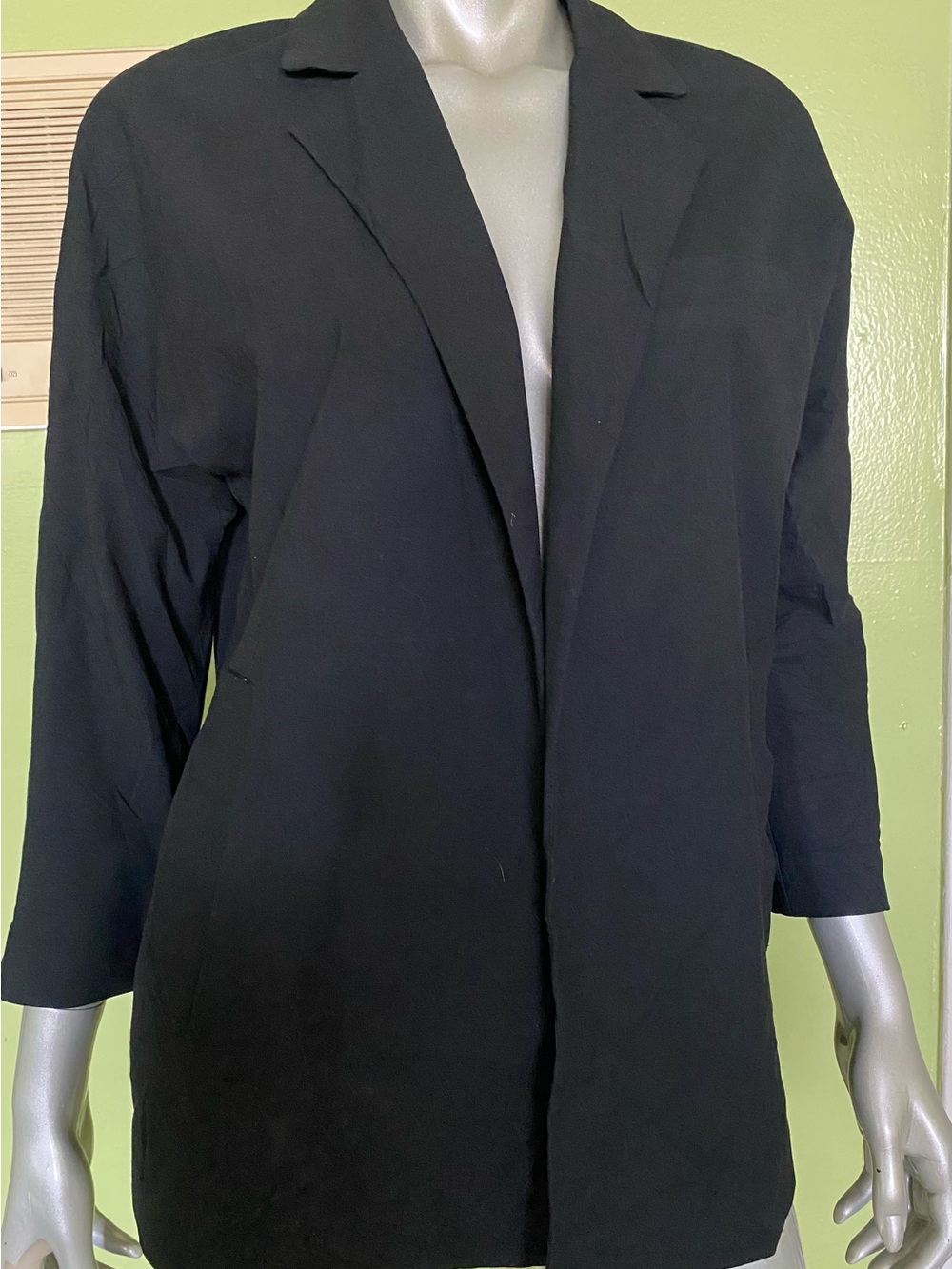 Pre-owned Zara Women’s in Black Open-Front Blazer Jacket Sìze XS